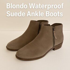 BLONDO Valli 2.0 Waterproof Mushroom Suede Ankle Booties Women’s 10